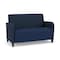 Lesro Siena Lounge Reception Loveseat, Black, RF Blueberry Back, MD Ink Seat, RF Blueberry Arm Panels SN1501 - alternate 1